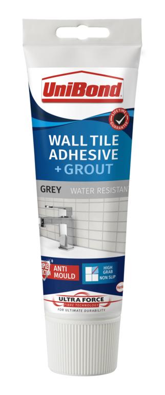 UNIBOND ULTRA FORCE WALL TILE & GROUT ADHESIVE TUBE GREY 300G. 2643637 \\\KD30646