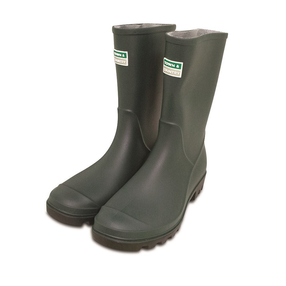TOWN & COUNTRY ECO ESSENTIAL  HALF LENGTH WELLINGTON PVC BOOTS / WELLIES - SIZE 7. TFW854 \\\KD30656
