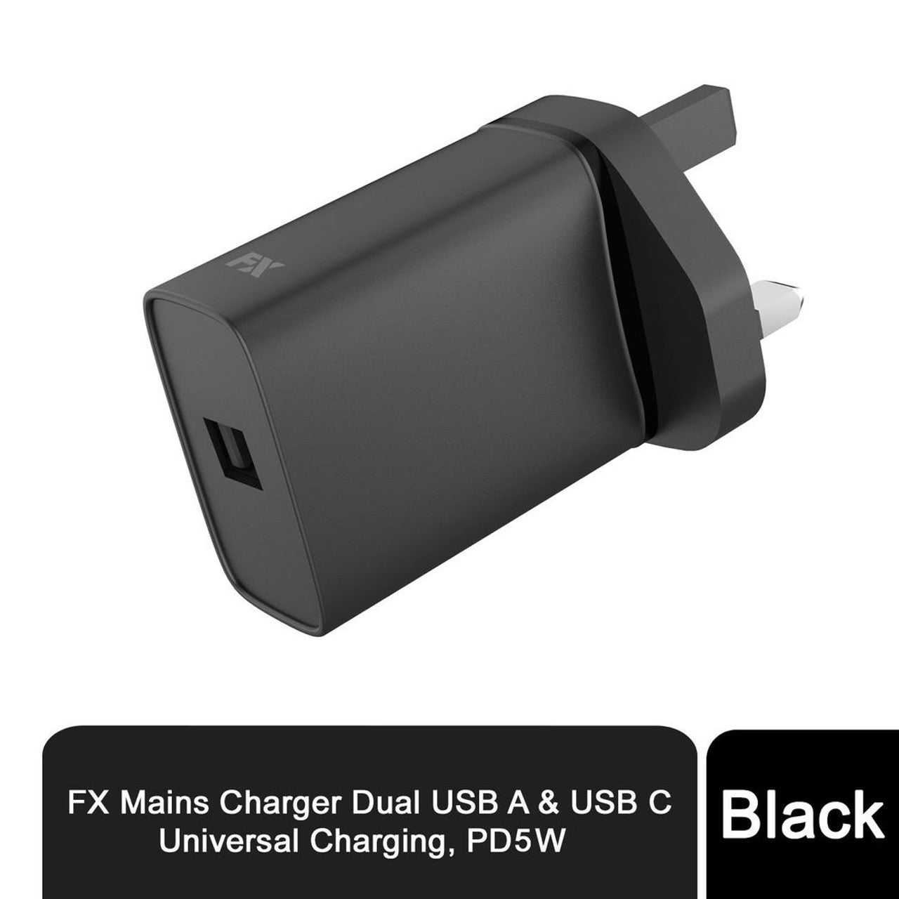 FX FACTORY COMPACT USB A MAINS WALL CHARGER / ADAPTER  1AMP. FXMC06 \\\KD30714