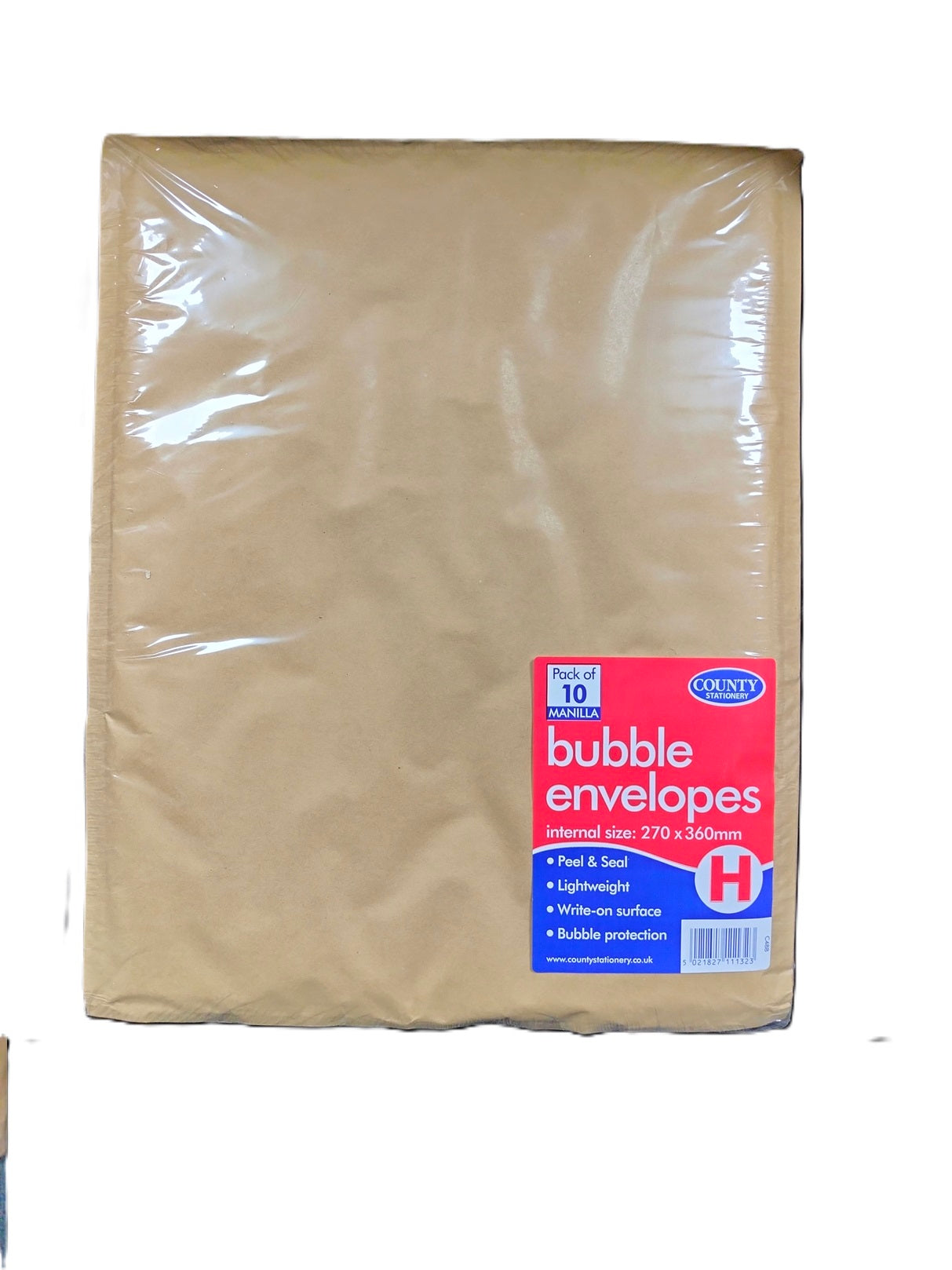 COUNTY GOLD BUBBLE ENVELOPES H 270MM X 360MM 10/PK. C488 \\\KD30736