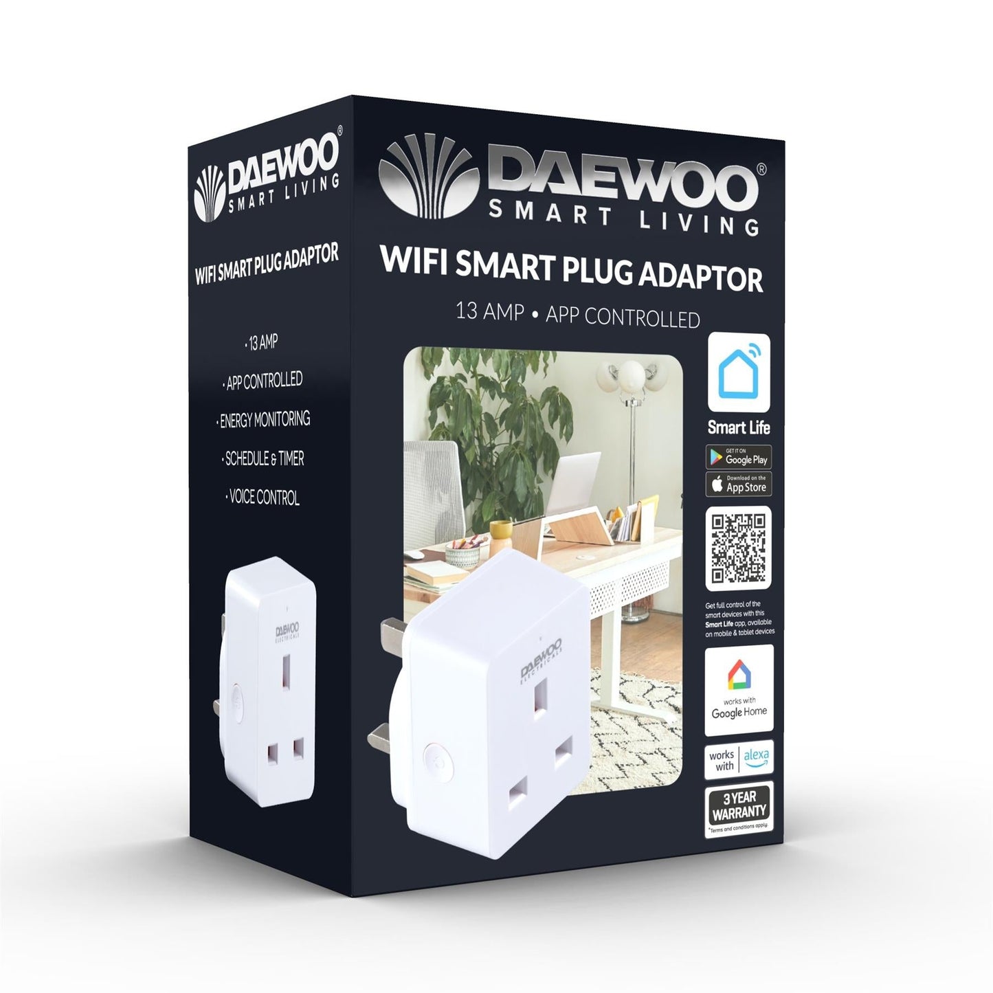 DAEWOO WIFI SMART PLUG ADAPTOR 13AMP. ELA1404GE \\\KD30776