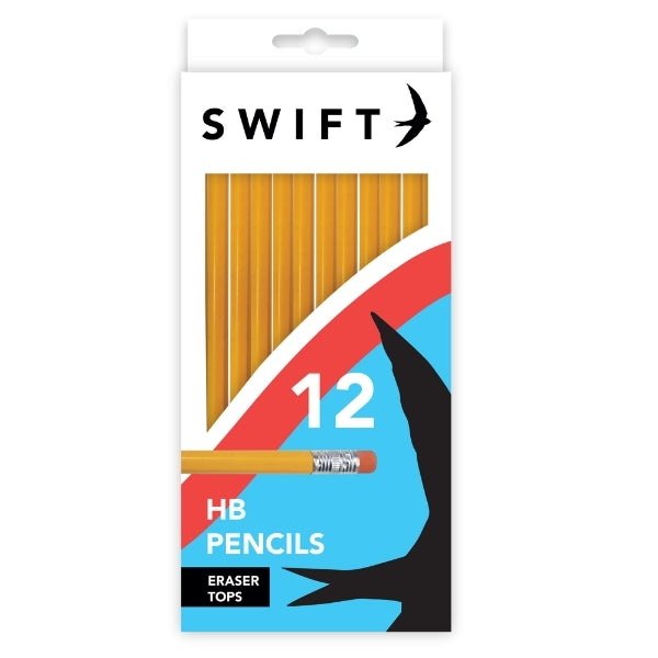 SWIFT HB PENCILS WITH ERASER TOP 12/PK. P3081 \\\KD30818