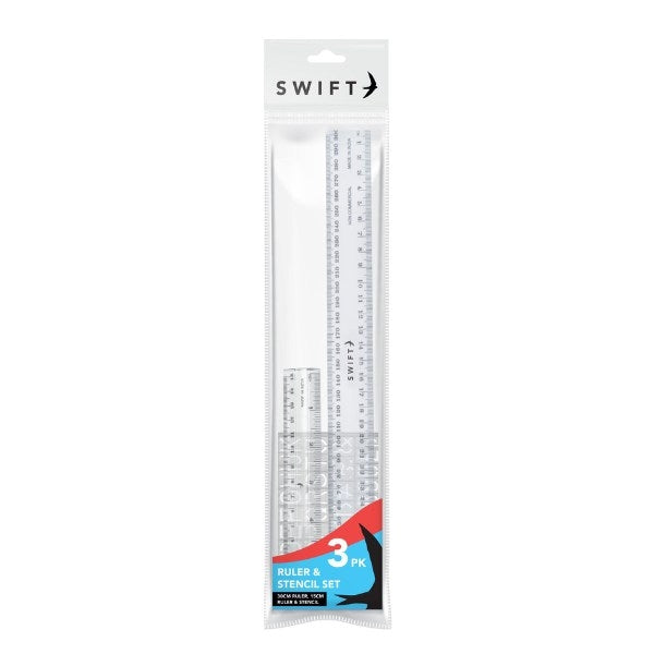 SWIFT RULER & STENCIL SET 3/PK. P3072 \\\KD30841