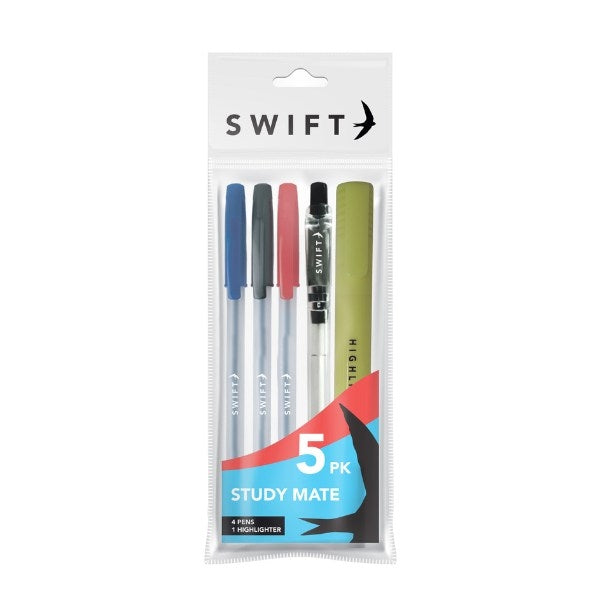 SWIFT STUDY MATE 5/PK (4 PENS & 1 HIGHLIGHTER). P3085 \\\KD30846