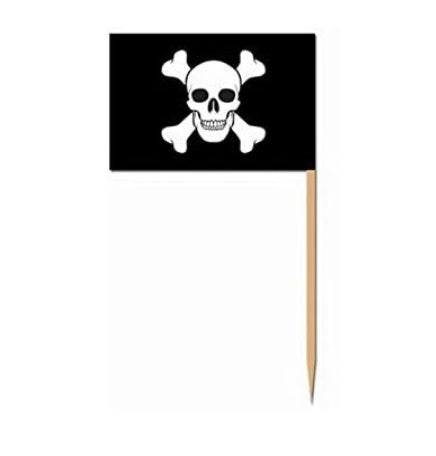 50 PIRATE FLAG TOOTHPICK COCKTAIL STICKS. 121540-CO \\\KD30890