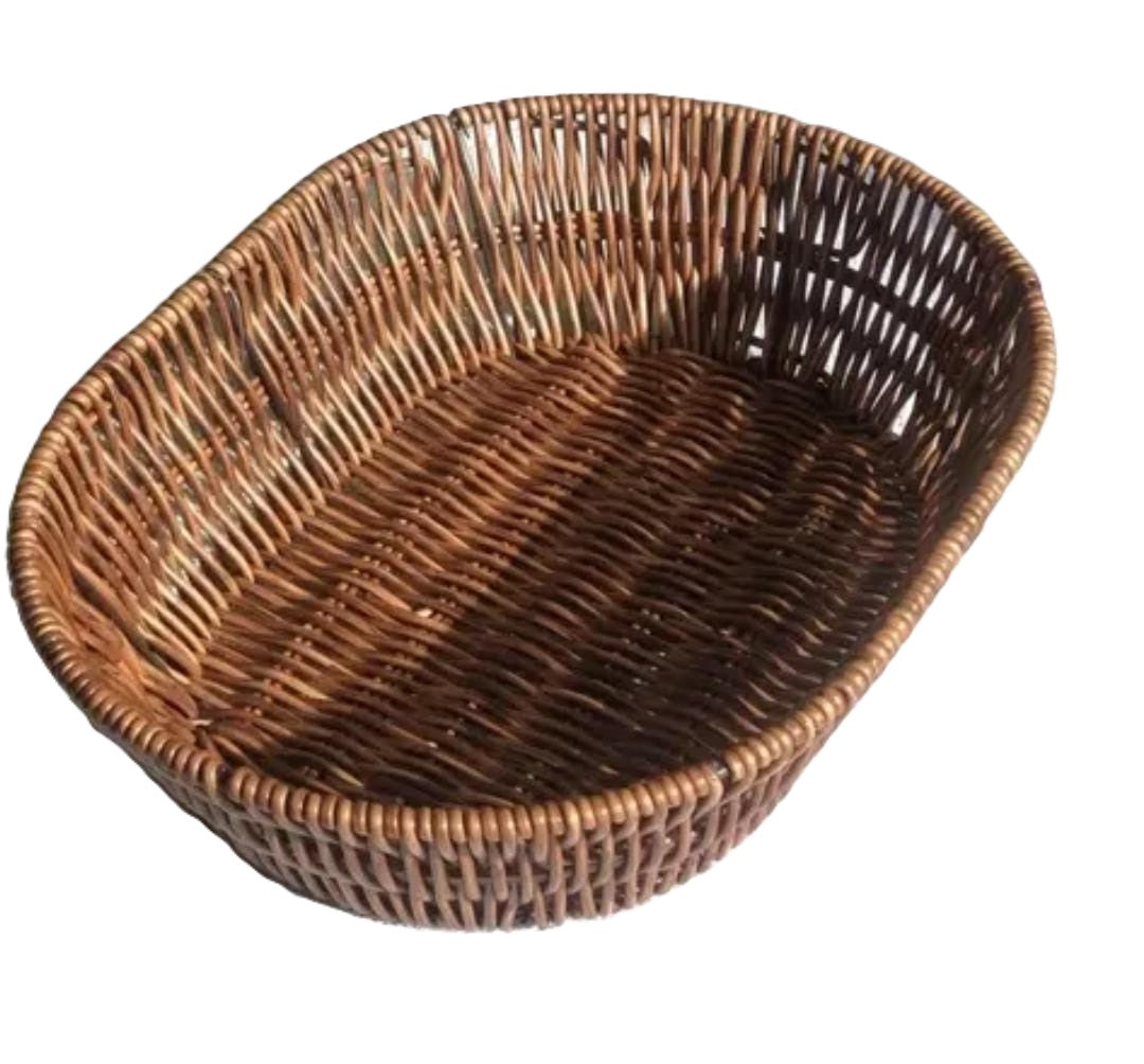 OVAL WOOVEN WICKER BREAD BASKET 31X23X8.5CM. TS60716 \\\KD30913