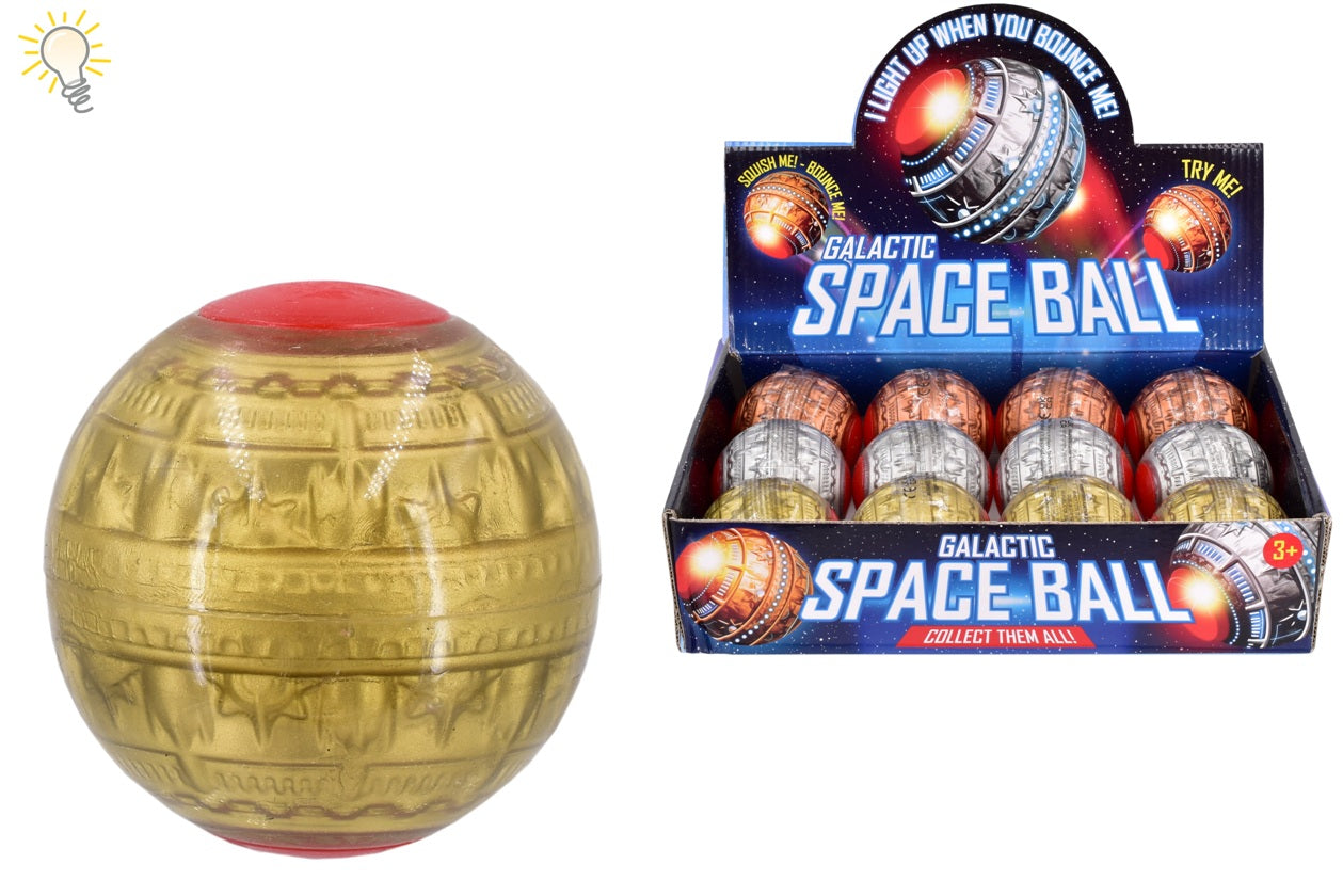 ASSORTED LIGHT UP SPACE DESIGN BOUNCE BALL. TY0225 \\\KD30925