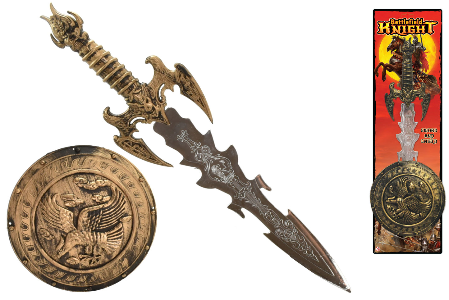 BATTLE FIELD KNIGHT SWORD & SHIELD PLAY SET. TY9682 \\\KD30964