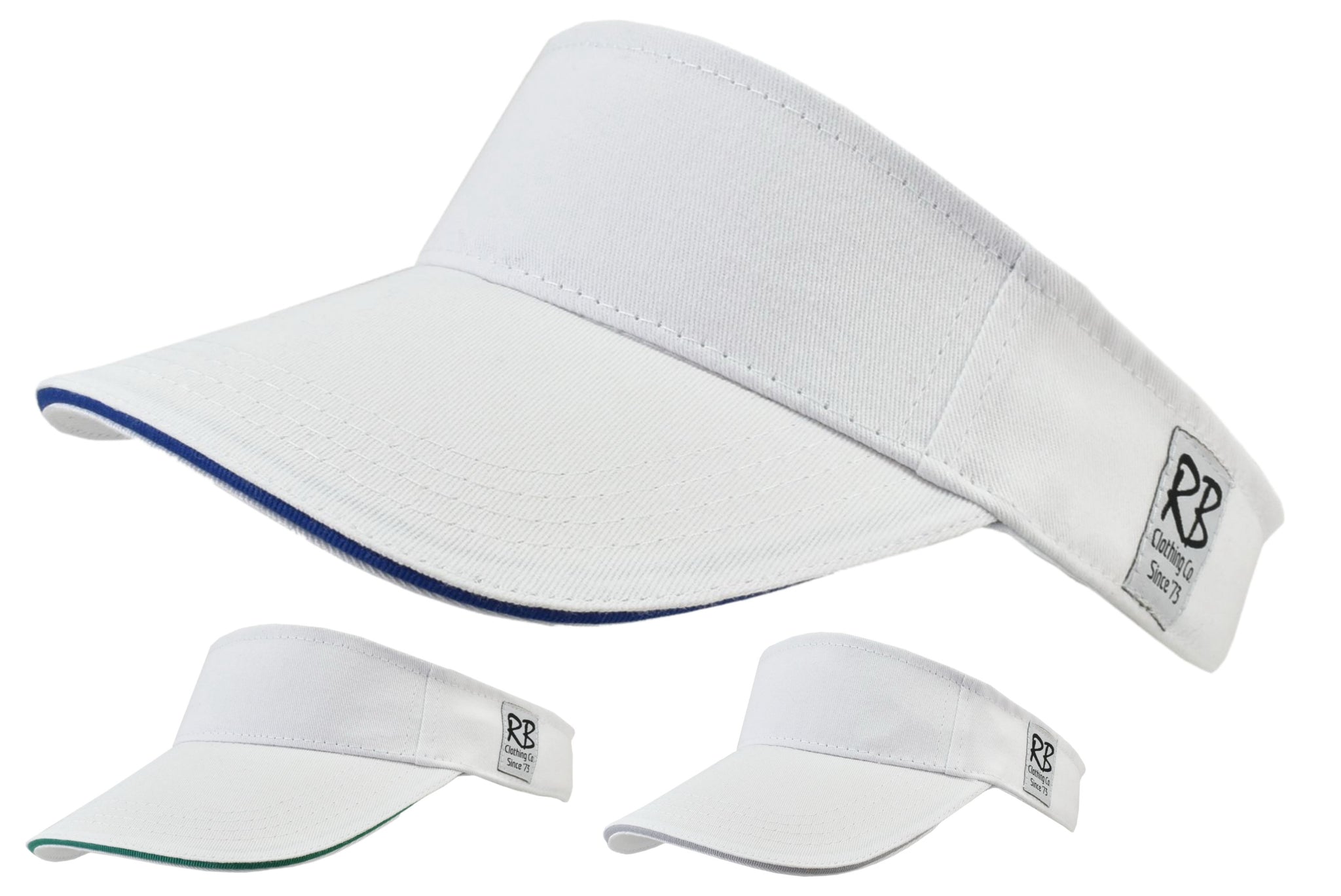 WHITE COTTON ADJUSTABLE VISOR HAT / SUN HAT 58CM. TY0437 \\\KD30976