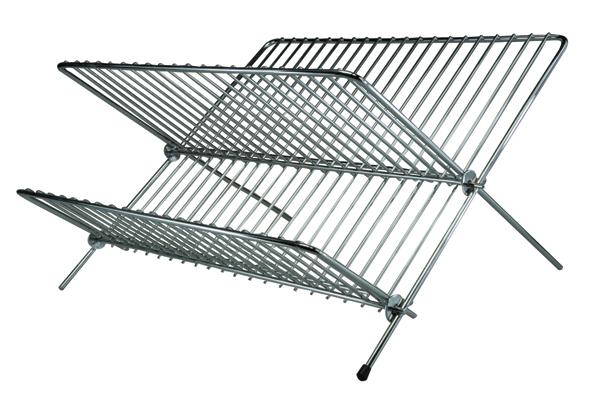 APOLLO SMALL CHROME FOLDING DISH DRAINER FOR 21 PLATES. AP2684 \\\KD30981
