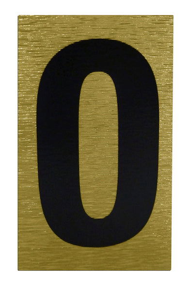 ROWAN BLACK AND GOLD HIGH VISIBILITY HOUSE & GATE STICKER NUMBER - 0. B/G.0 \\\KD31033