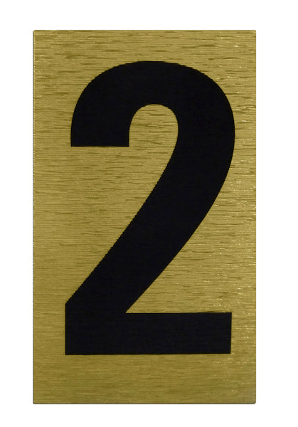 ROWAN BLACK AND GOLD HIGH VISIBILITY HOUSE & GATE STICKER NUMBER - 2. B/G.2 \\\KD31038