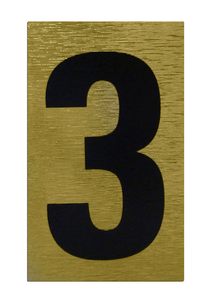 ROWAN BLACK AND GOLD HIGH VISIBILITY HOUSE & GATE STICKER NUMBER - 3. B/G.3 \\\KD31039