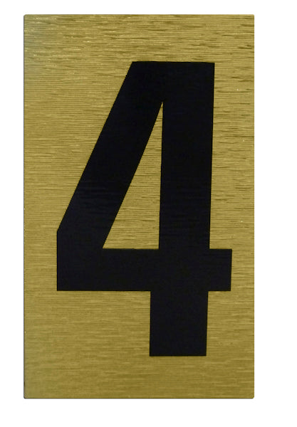 ROWAN BLACK AND GOLD HIGH VISIBILITY HOUSE & GATE STICKER NUMBER - 4. B/G.4 \\\KD31040