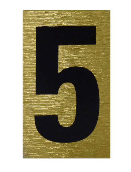 ROWAN BLACK AND GOLD HIGH VISIBILITY HOUSE & GATE STICKER NUMBER - 5. B/G.5 \\\KD31041