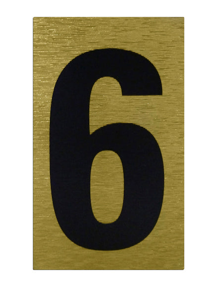 ROWAN BLACK AND GOLD HIGH VISIBILITY HOUSE & GATE STICKER NUMBER - 6. B/G.6 \\\KD31042