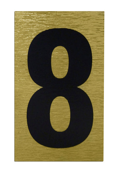 ROWAN BLACK AND GOLD HIGH VISIBILITY HOUSE & GATE STICKER NUMBER - 8. B/G.8 \\\KD31044
