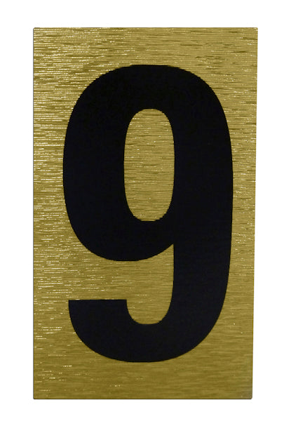 ROWAN BLACK AND GOLD HIGH VISIBILITY HOUSE & GATE STICKER NUMBER - 9. B/G.9 \\\KD31045