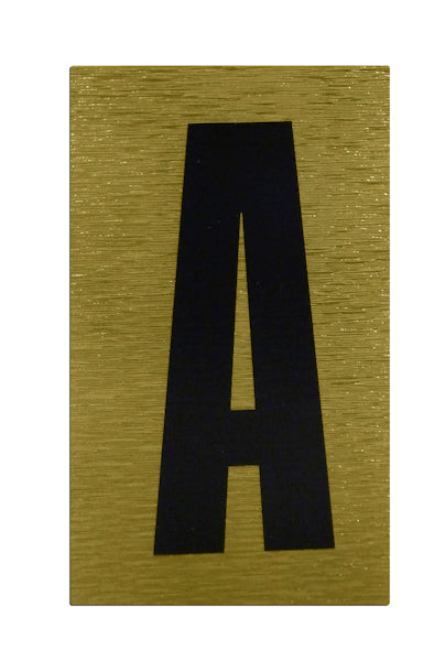 ROWAN BLACK AND GOLD HIGH VISIBILITY ALPHABET STICKER - A. B/G.A \\\KD31046