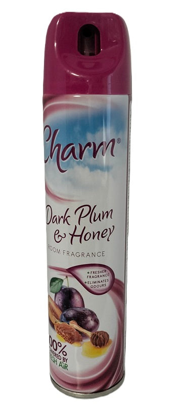 CHARM AIR FRESHENER SPRAY DARK PLUM & HONEY 240ML 12/PK. AFR-70853C \\\KD31092