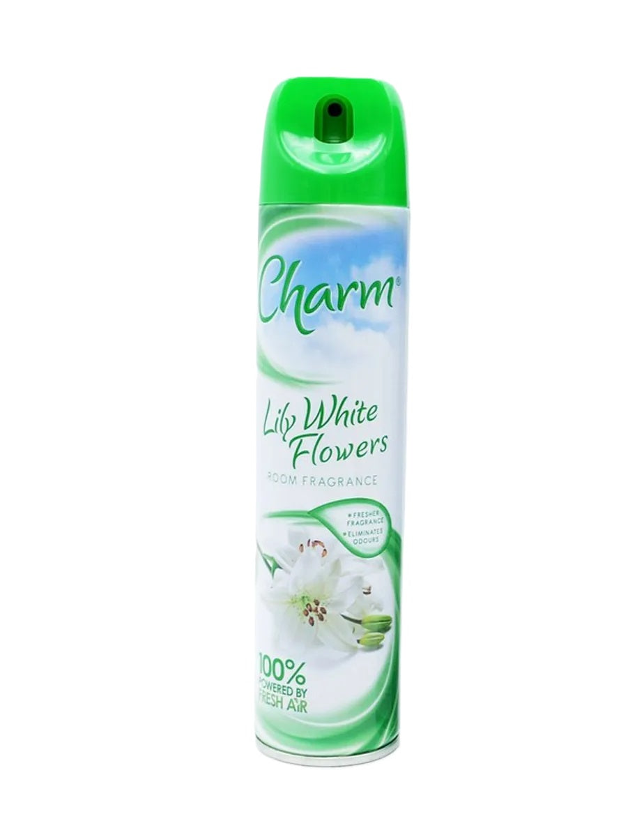 CHARM AIR FRESHENER SPRAY LILY WHITE 240ML 12/PK. AFR-17452C \\\KD31094
