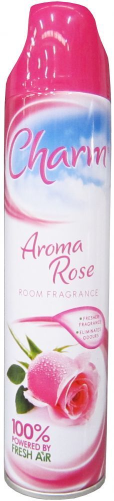 CHARM AIR FRESHENER SPRAY AROMA ROSE 240ML 12/PK. AFR-14832C \\\KD31095