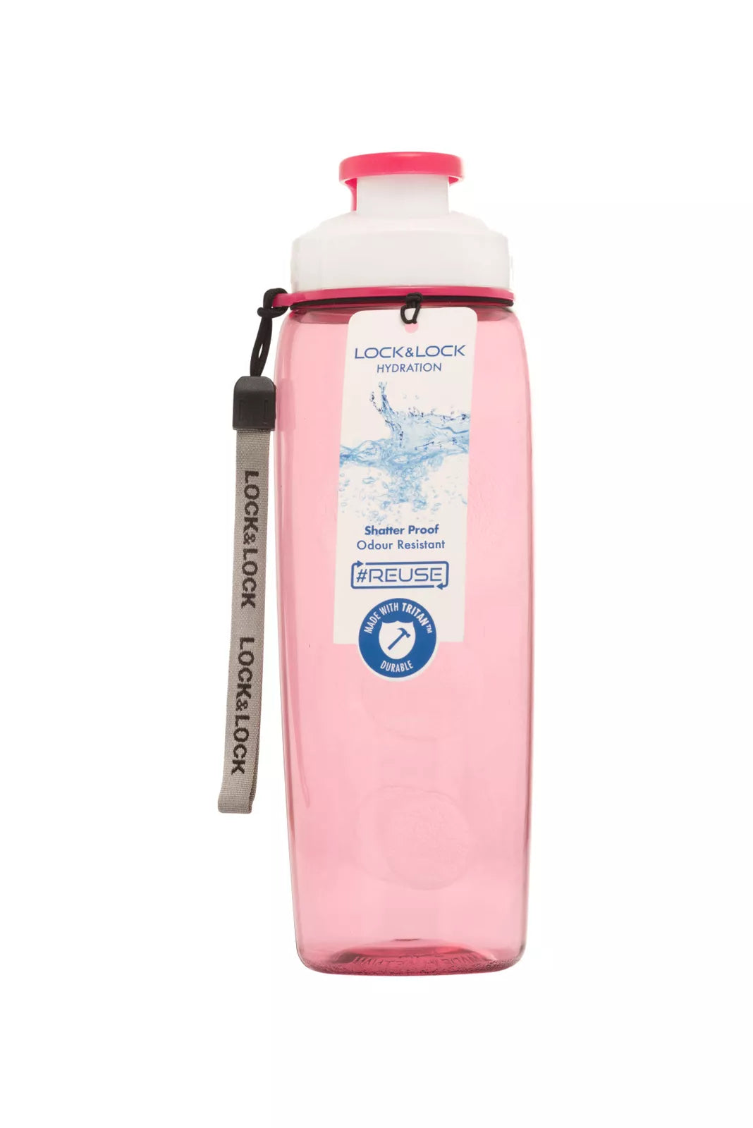 LOCK & LOCK HYDRATION TRITAN HANDY WATER BOTTLE 700ML - PINK. MABF722P \\\KD31132