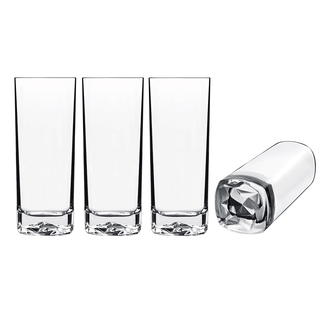 LUIGI BORMIOLI ON THE ROCKS SQUARE SHAPE JUICE GLASSES 440ML 4/PK. M10953/01 \\\KD31134