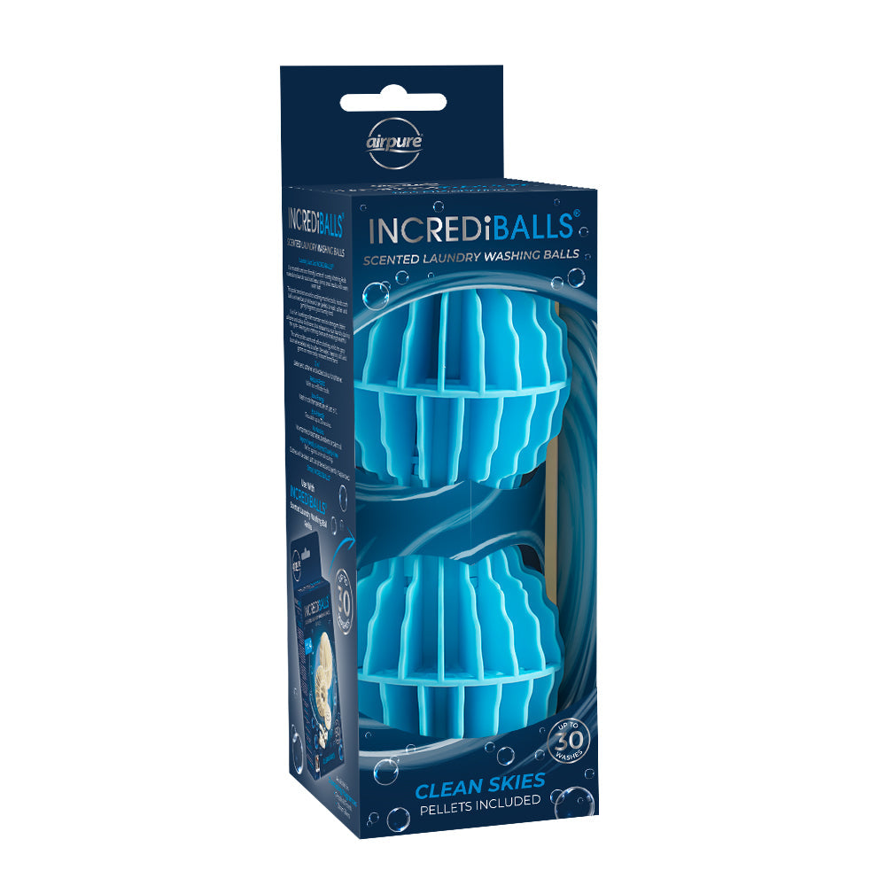 AIRPURE INCREDIBALLS SCENTED LAUNDRY WASHING BALLS CLEAN SKIES 2/PK. AP-IB-LWB-460 \\\KD31142