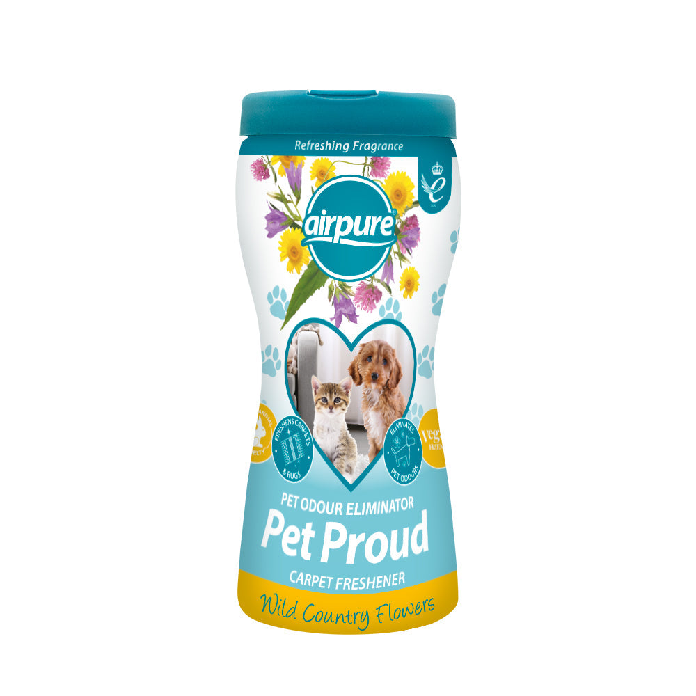 AIRPURE PET PROUD CARPET FRESHENER WILD COUNTRY FLOWERS 500GM. PPCF017 \\\KD31147
