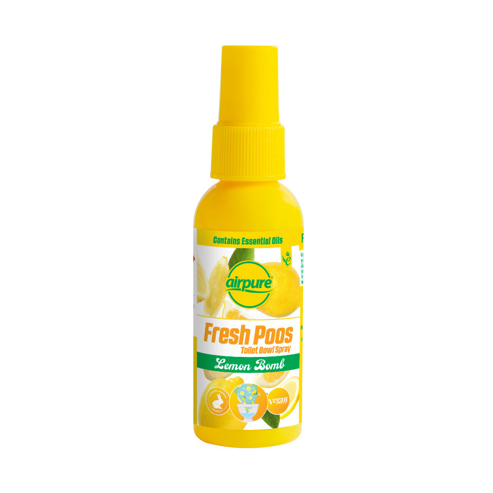 AIRPURE FRESH POOS ASSORTED TOILET BOWL SPRAY 60ML \\\KD31153