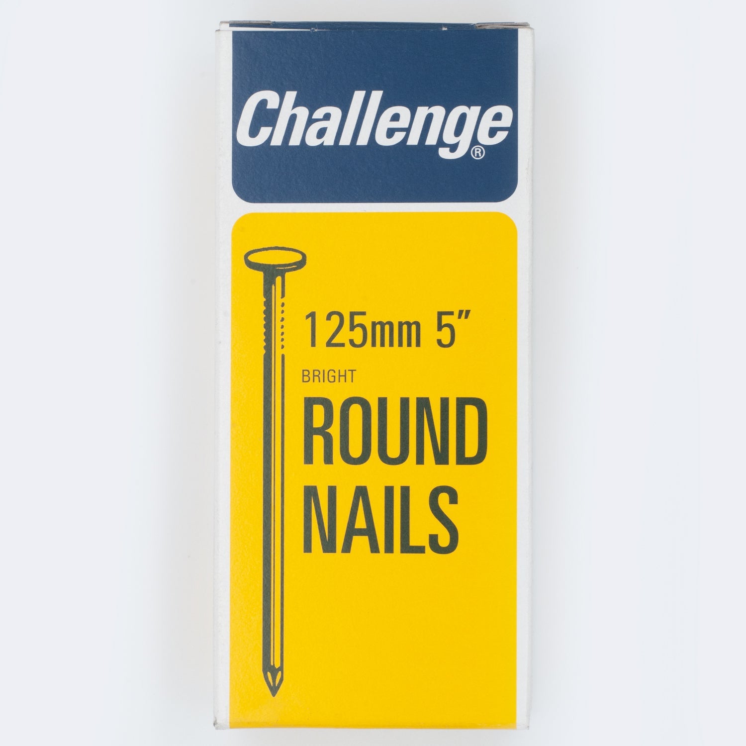 CHALLENGE BRIGHT ROUND WIRE NAILS 125MM 500G. FS12036 \\\KD31161