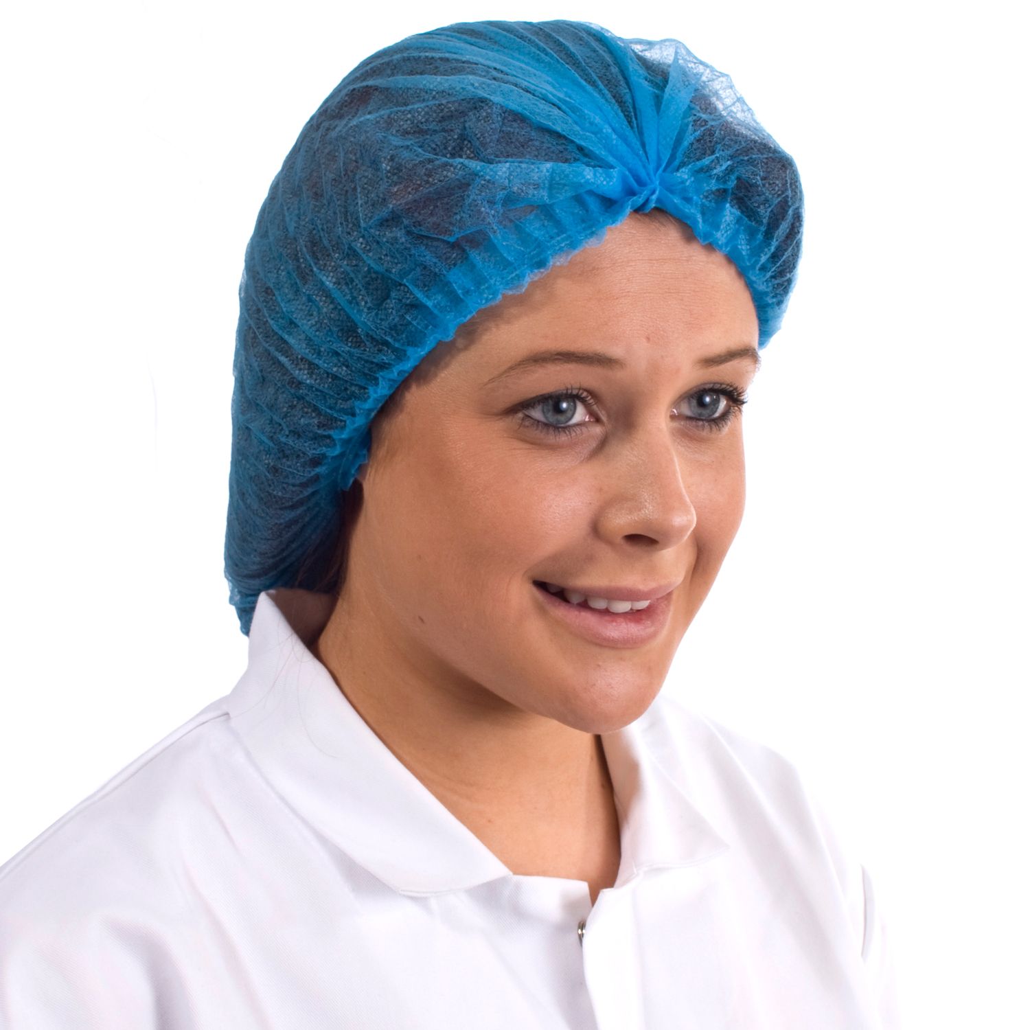SUPERTOUCH DISPOSABLE PP NON WOVEN MOB HAIR NETS BLUE 100/PK. 14710 \\\KD31165