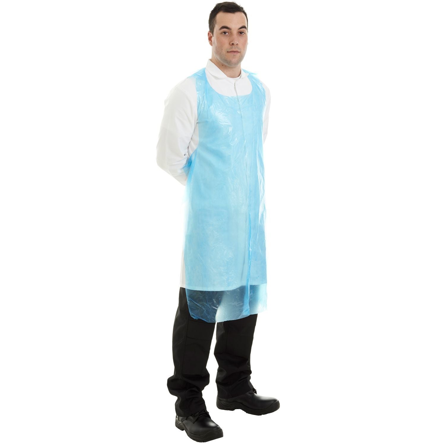 SUPERTOUCH 20 MICRON PLASTIC BLUE APRONS ROLL 69 X 107CM (200 PCS APPX.). ST40611 \\\KD31166