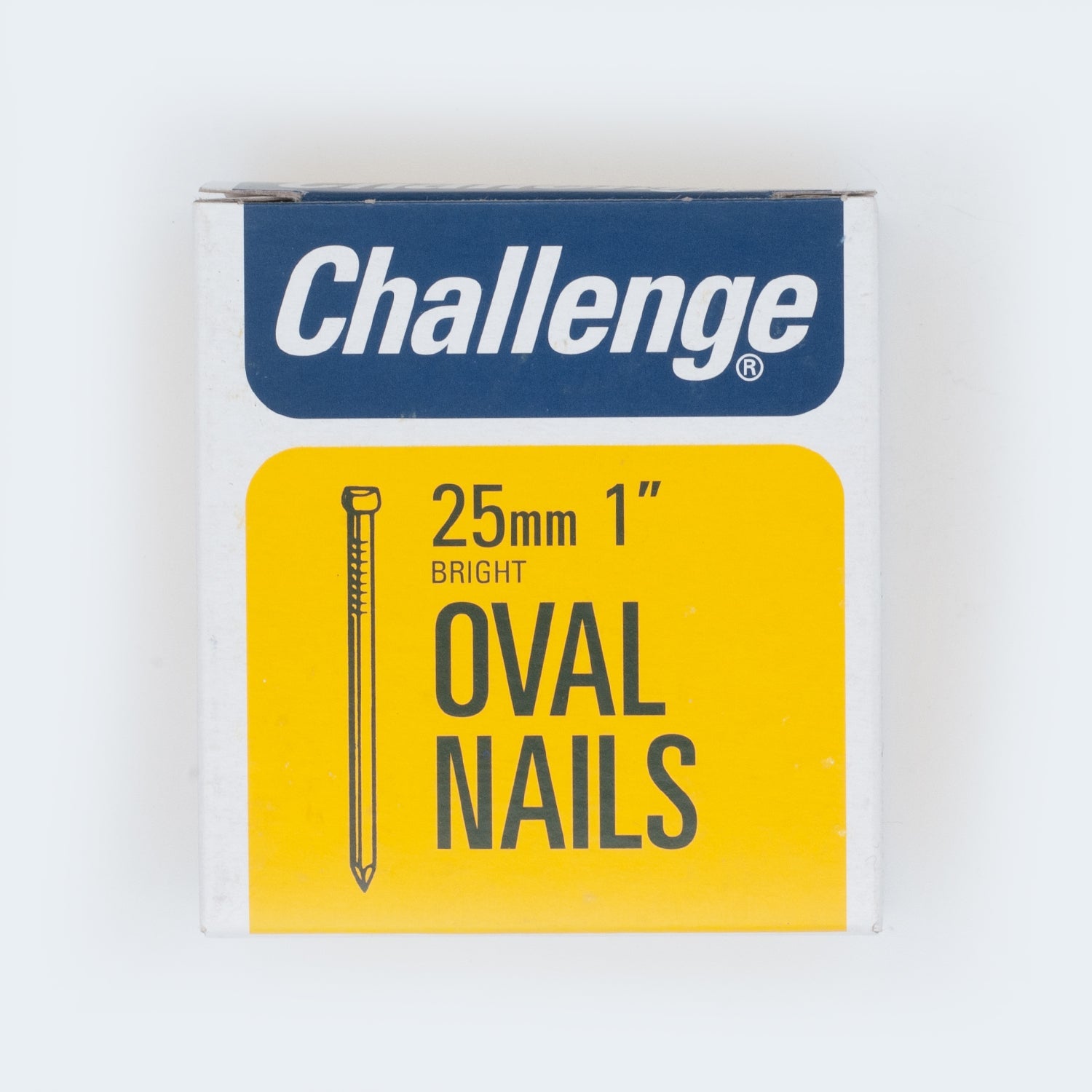 CHALLENGE BRIGHT OVAL WIRE NAILS 25MM 225G. FSFS12012 \\\KD31167