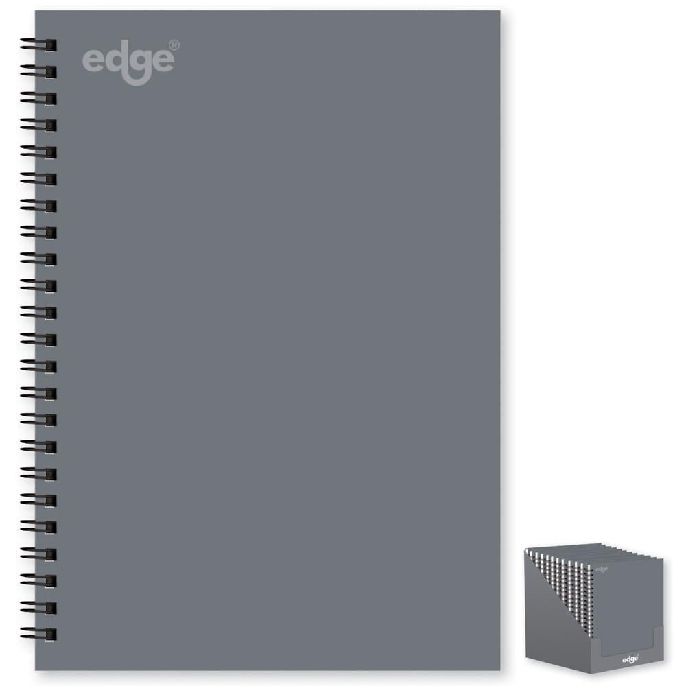 EDGE A5 TWIN WIRE GREY NOTEBOOK 80 GSM 120 PAGES. FSC3-ETGB \\\KD31183