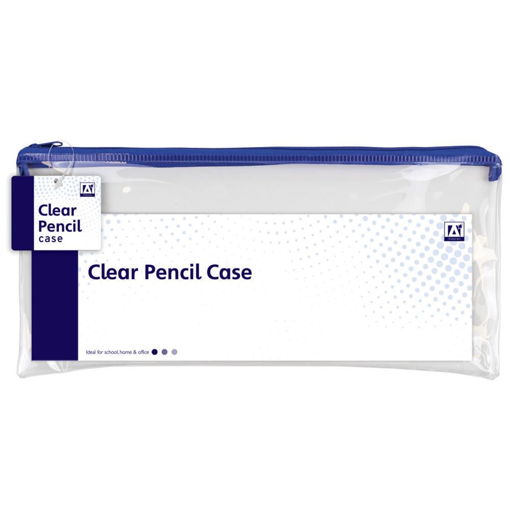 ANKER STATIONARY CLEAR FLAT EXAM PENCIL CASE 31 CM (12"). CLPC \\\KD31184