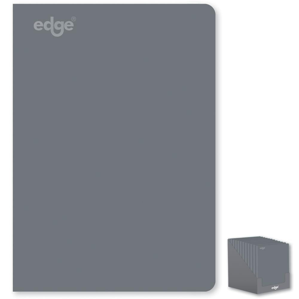 EDGE A5 SOFT COVER GREY NOTEBOOK 80 GSM 160 PAGES. FSC3-ETBB \\\KD31190