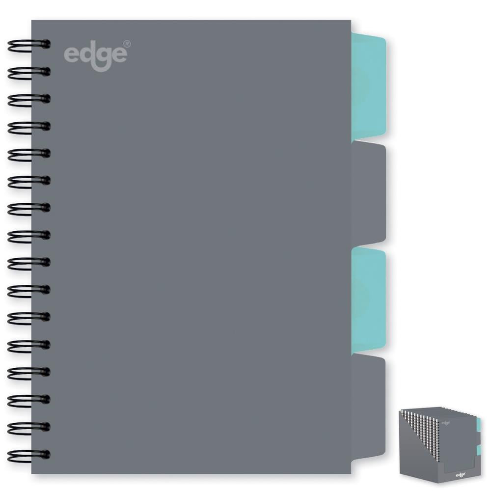 EDGE A5 TWIN WIRE GREY PROJECT NOTEBOOK 80 GSM 200 PAGES. FSC3-ETSP \\\KD31193