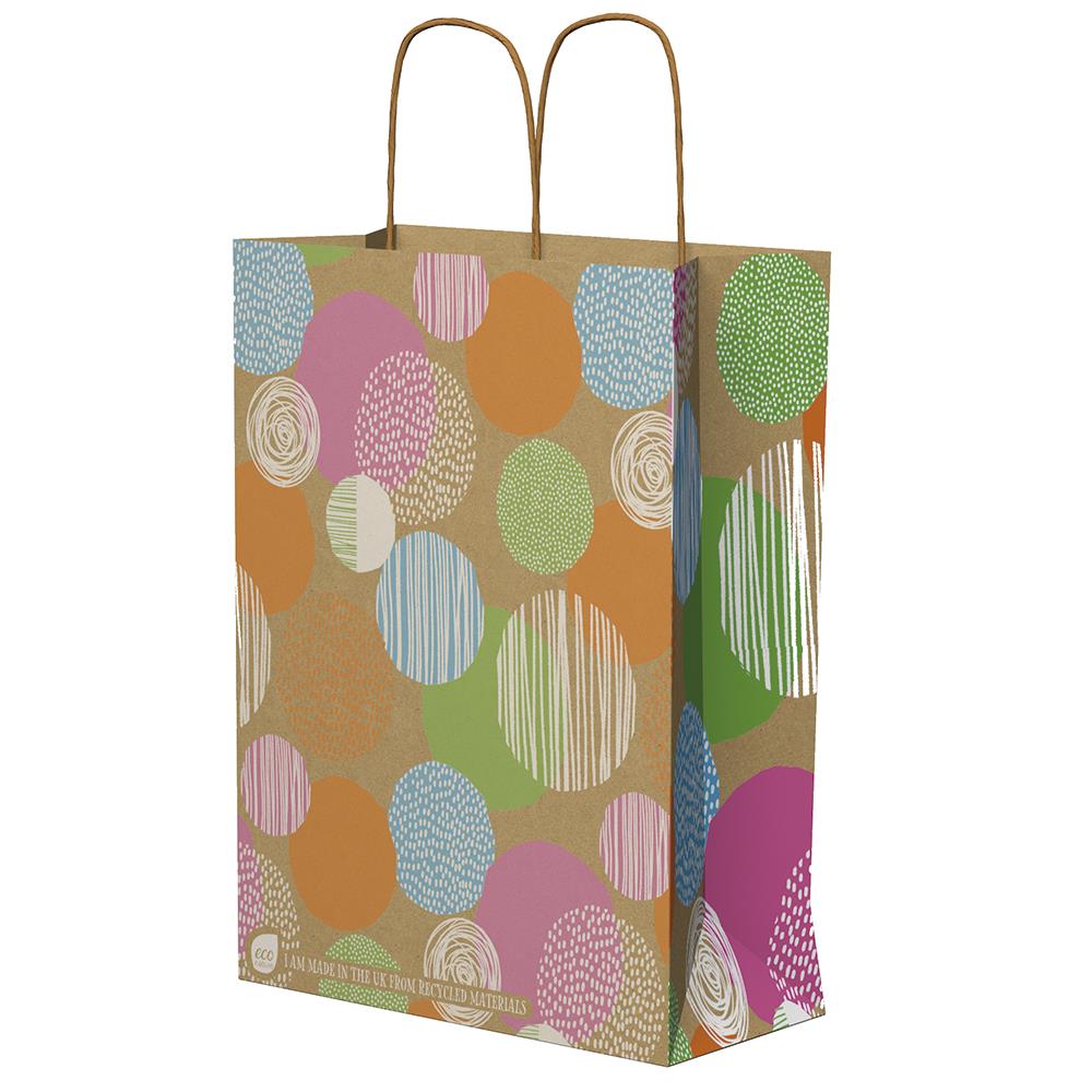 ECO NATURE CIRCLES LARGE GIFT BAG 36 X 28 CM. YECOB403 \\\KD31205