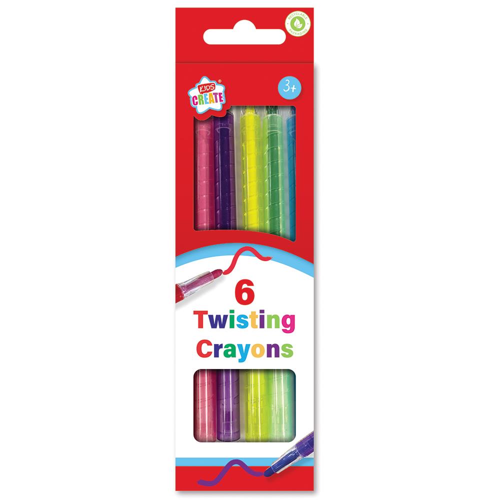 KIDS CREATE TWISTING CRAYONS 6/PK. CRTC \\\KD31210