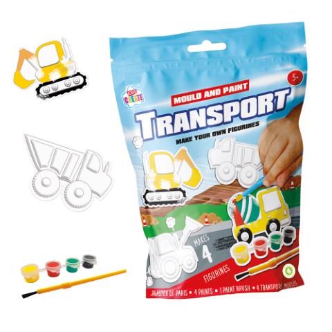 KIDS CREATE MOULD AND PAINT MAKE YOUR OWN TRANSPORT FIGURINES. PBOW/1 \\\KD31213