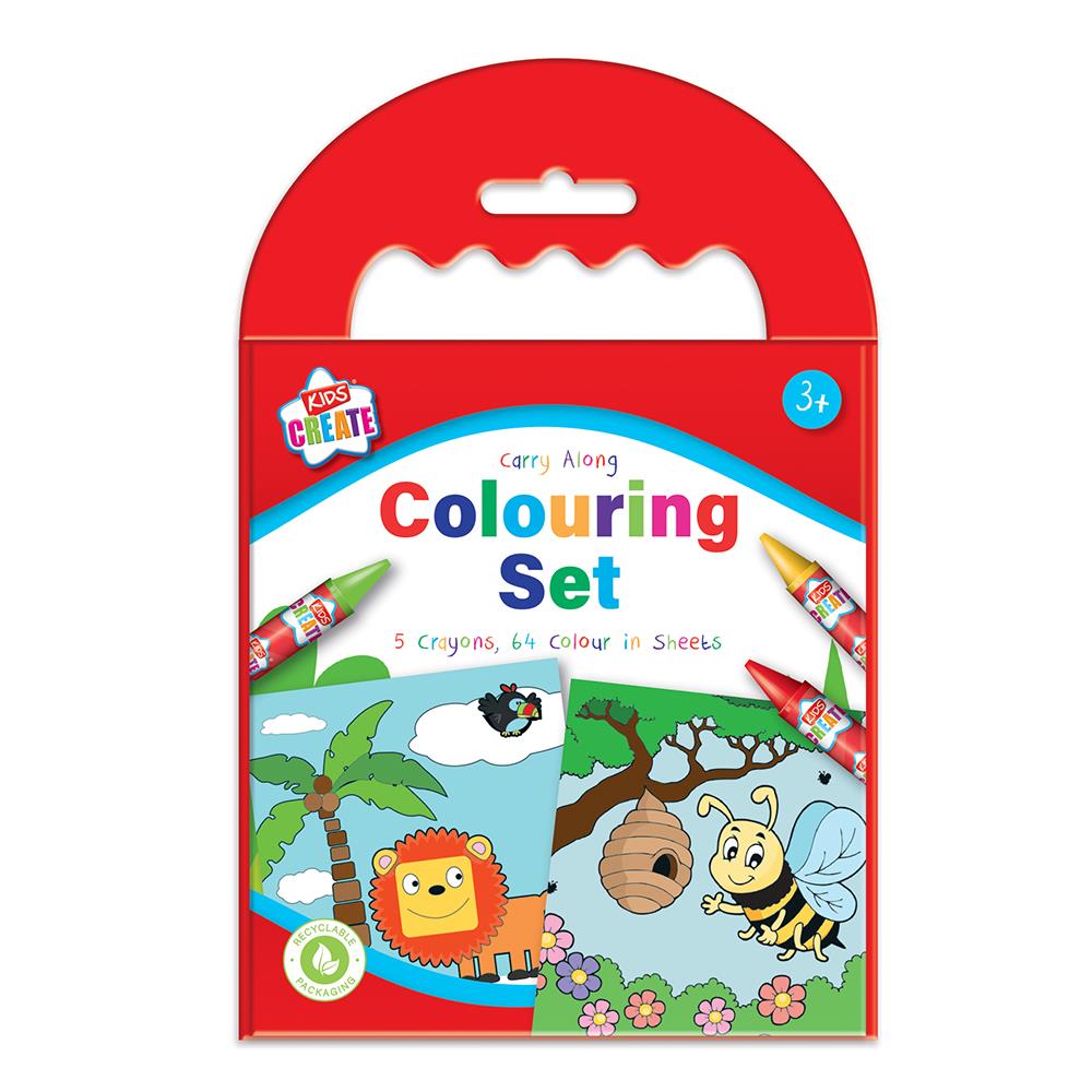 KIDS CREATE CARRY ALONG COLOURING SET. FSC3-CLCAR \\\KD31226