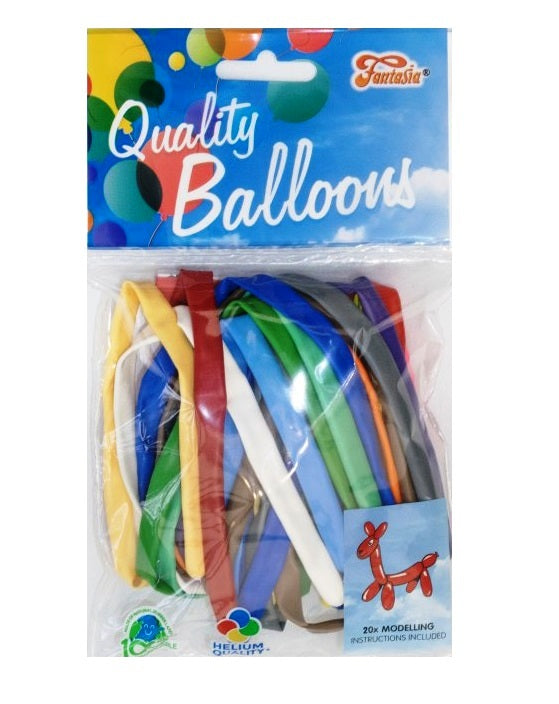 FANTASIA 12 INCH LATEX MODELLING BALLOONS 20/PK. PB270A \\\KD31233