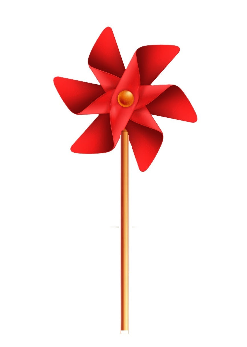 KANDY TOYS ASSORTED HOT COLOUR WINDMILLS 17CM. TY1830 \\\KD31250
