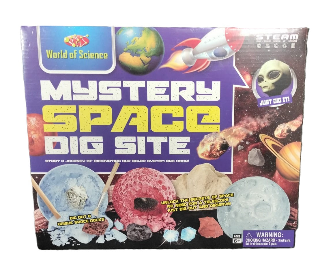 WORLD OF SCIENCE 8 IN 1 MYSTERY SPACE DIG SITE. TY1075 \\\KD31251
