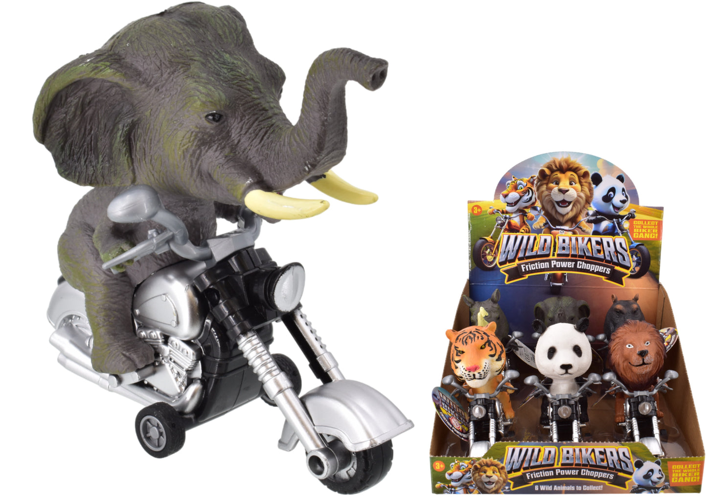 ASSORTED WILD ANIMAL BIKERS ON CHOPPERS TOY. TY0680 \\\KD31253