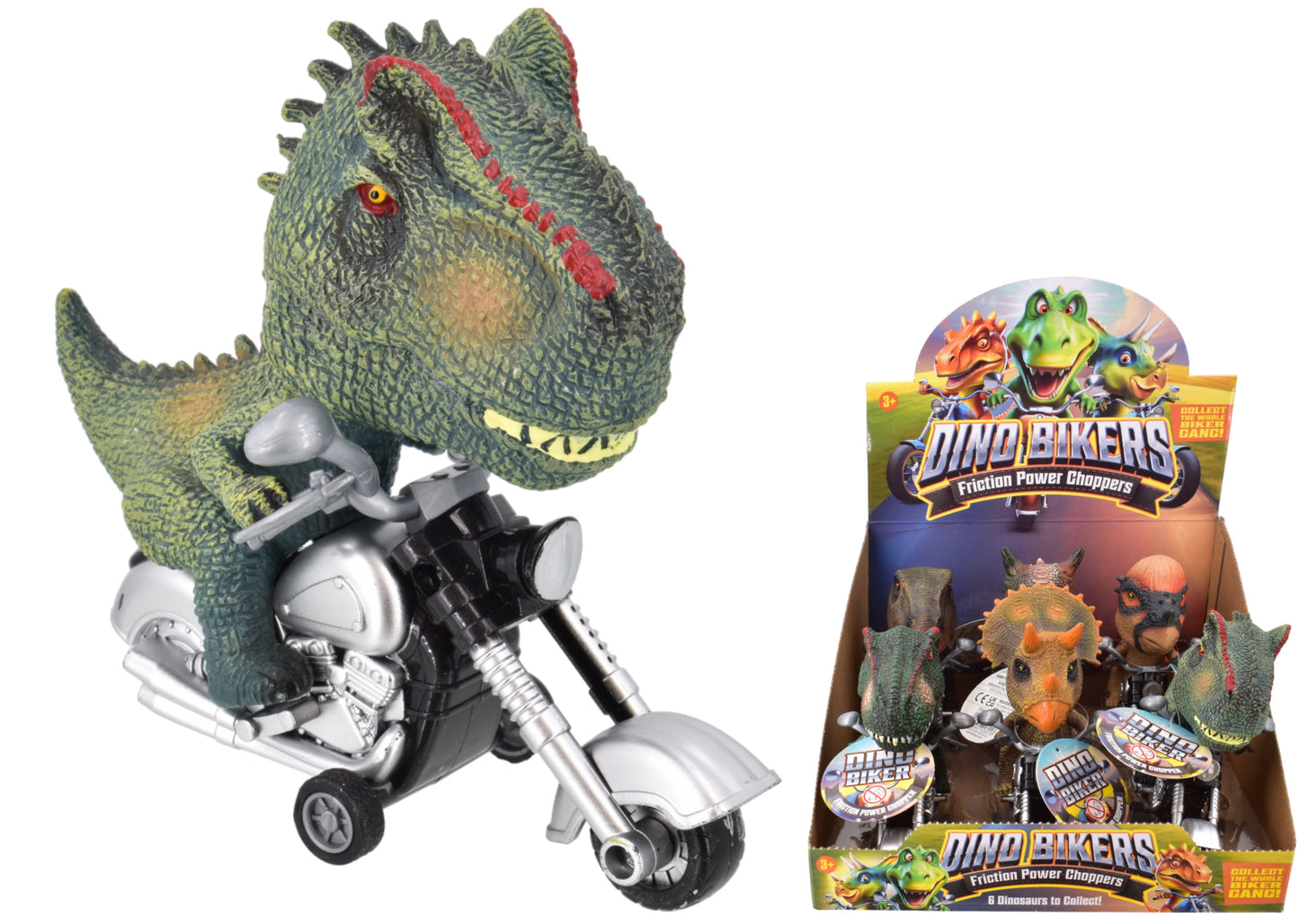 ASSORTED DINO ANIMAL BIKERS ON CHOPPERS TOY. TY0679 \\\KD31254