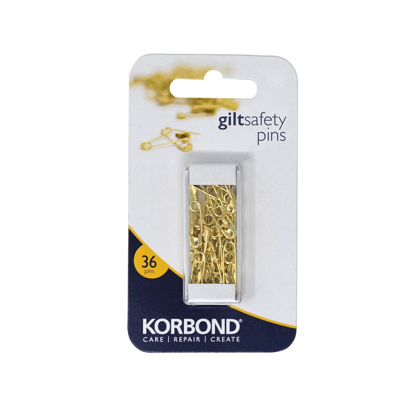 KORBOND GILT SAFETY PINS 36/PK. K110192 \\\KD31272