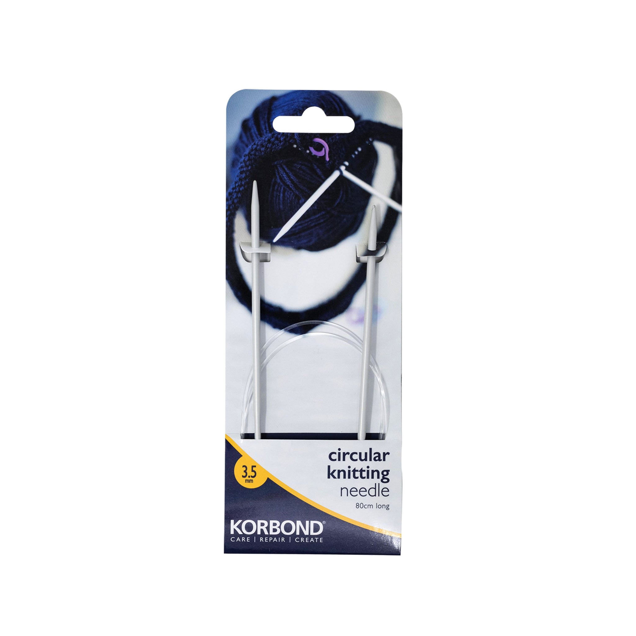 KORBOND CIRCULAR KNITTING NEEDLE 3.5MM X 80CM. K180060 \\\KD31280